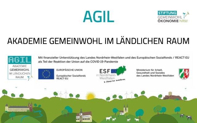 Ein Plakat, das den Start des neuen Förderprojekts „AGIL“ ankündigt.